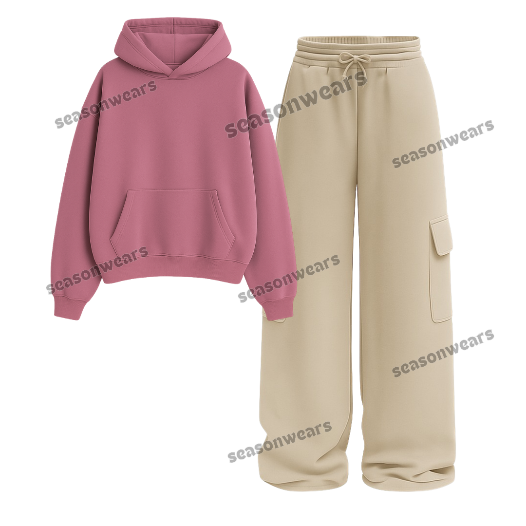 Straight Leg Cargo With Fleece Hoodie