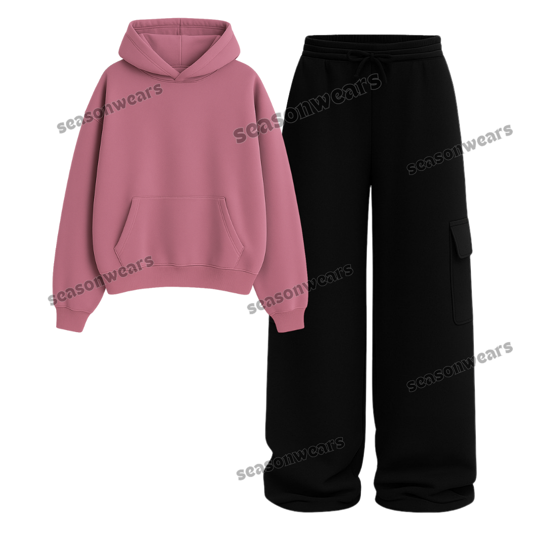 Straight Leg Cargo With Fleece Hoodie