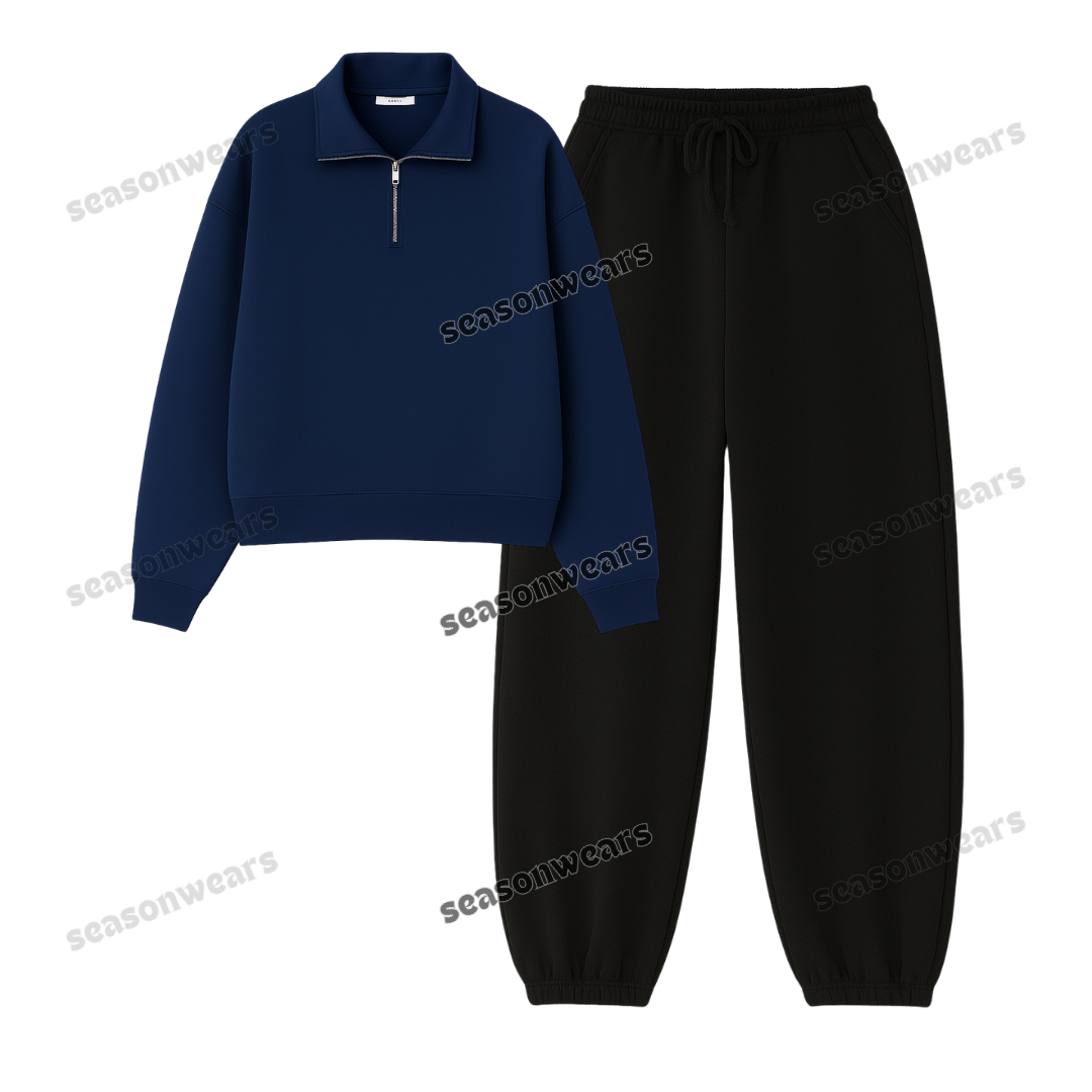 Sweatpant With Oversized Mockneck