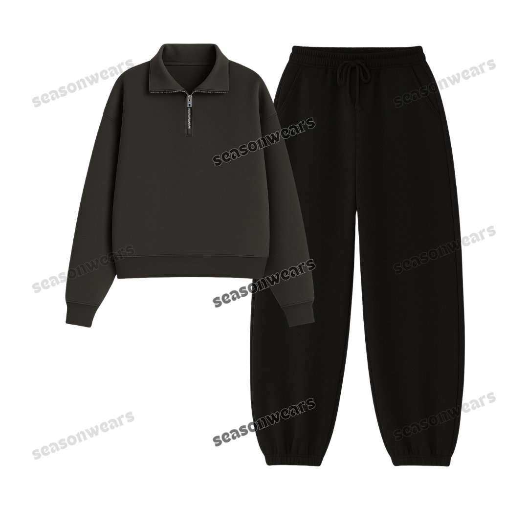 Sweatpant With Oversized Mockneck